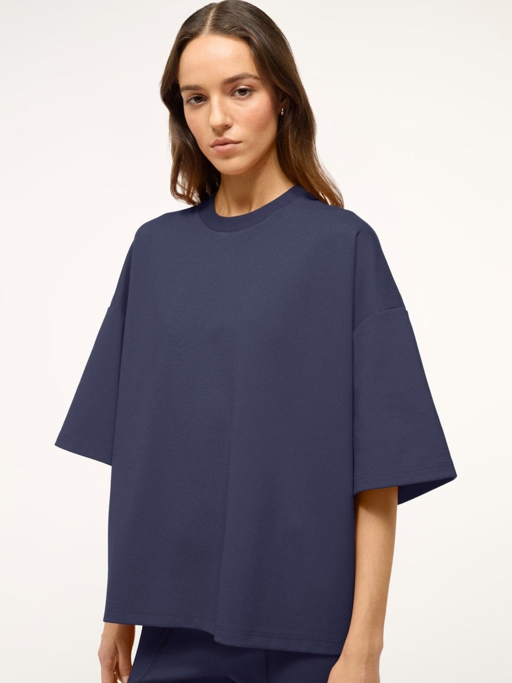STAUD Capsule Top in navy